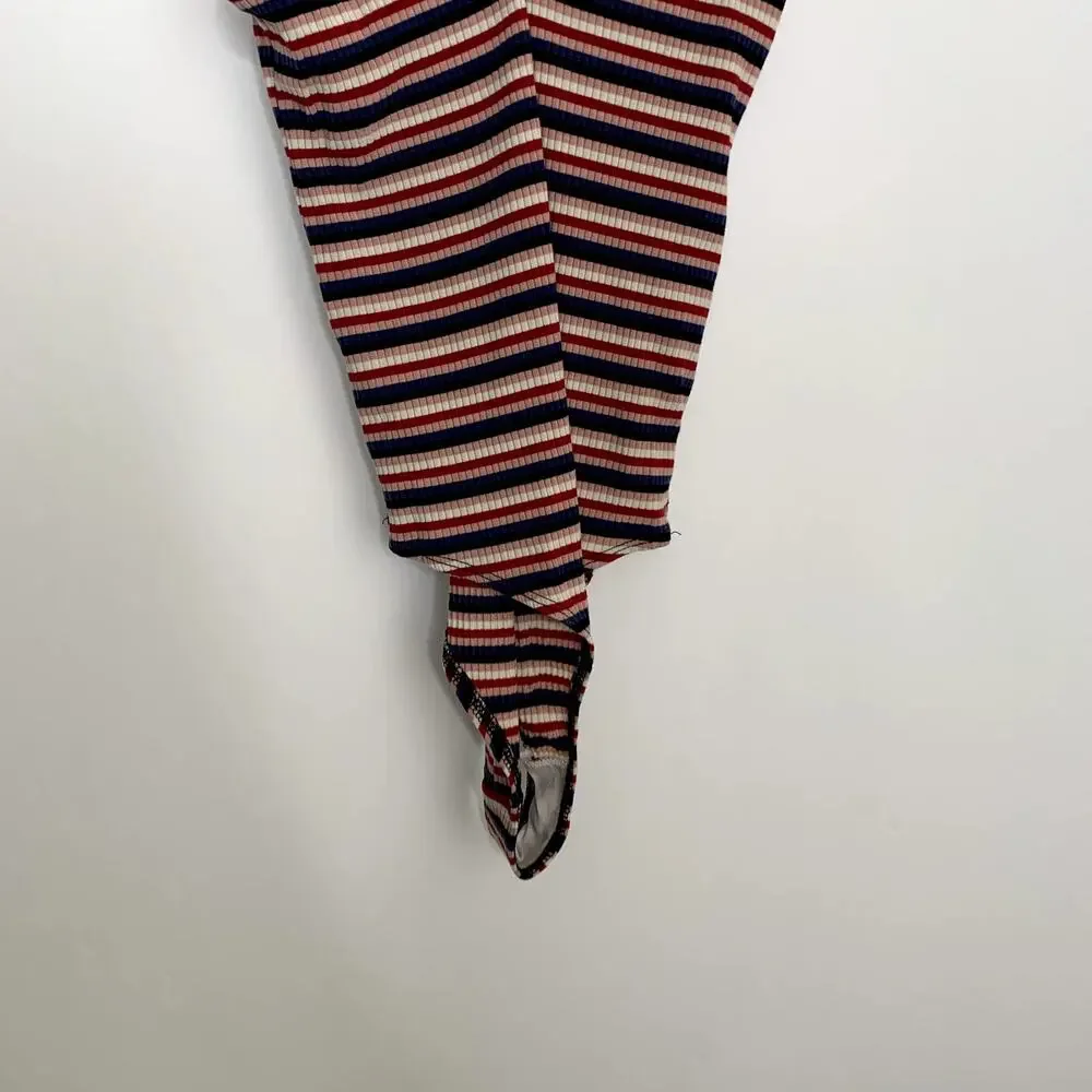 Reformation Bodysuit Red Blue White Stripe Top Womens Small - Picture 8 of 11